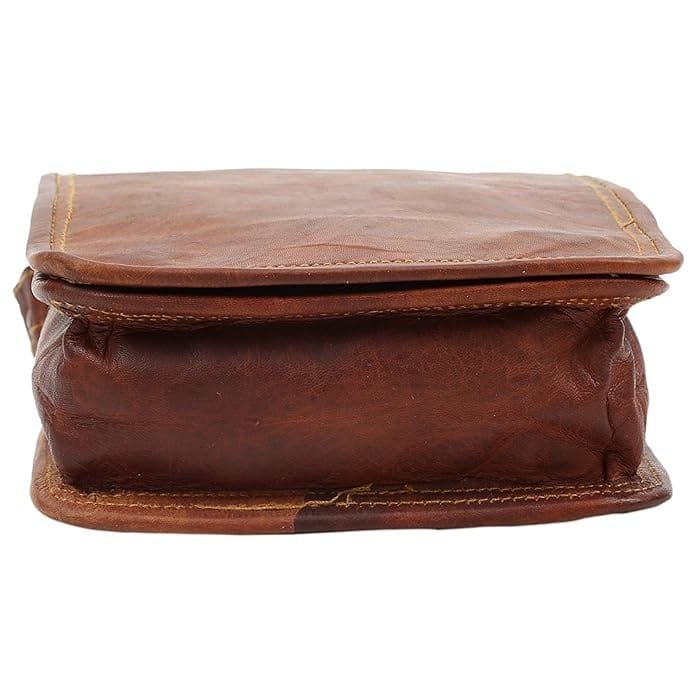 Antique Full Flap Leather sling Messenger Bag